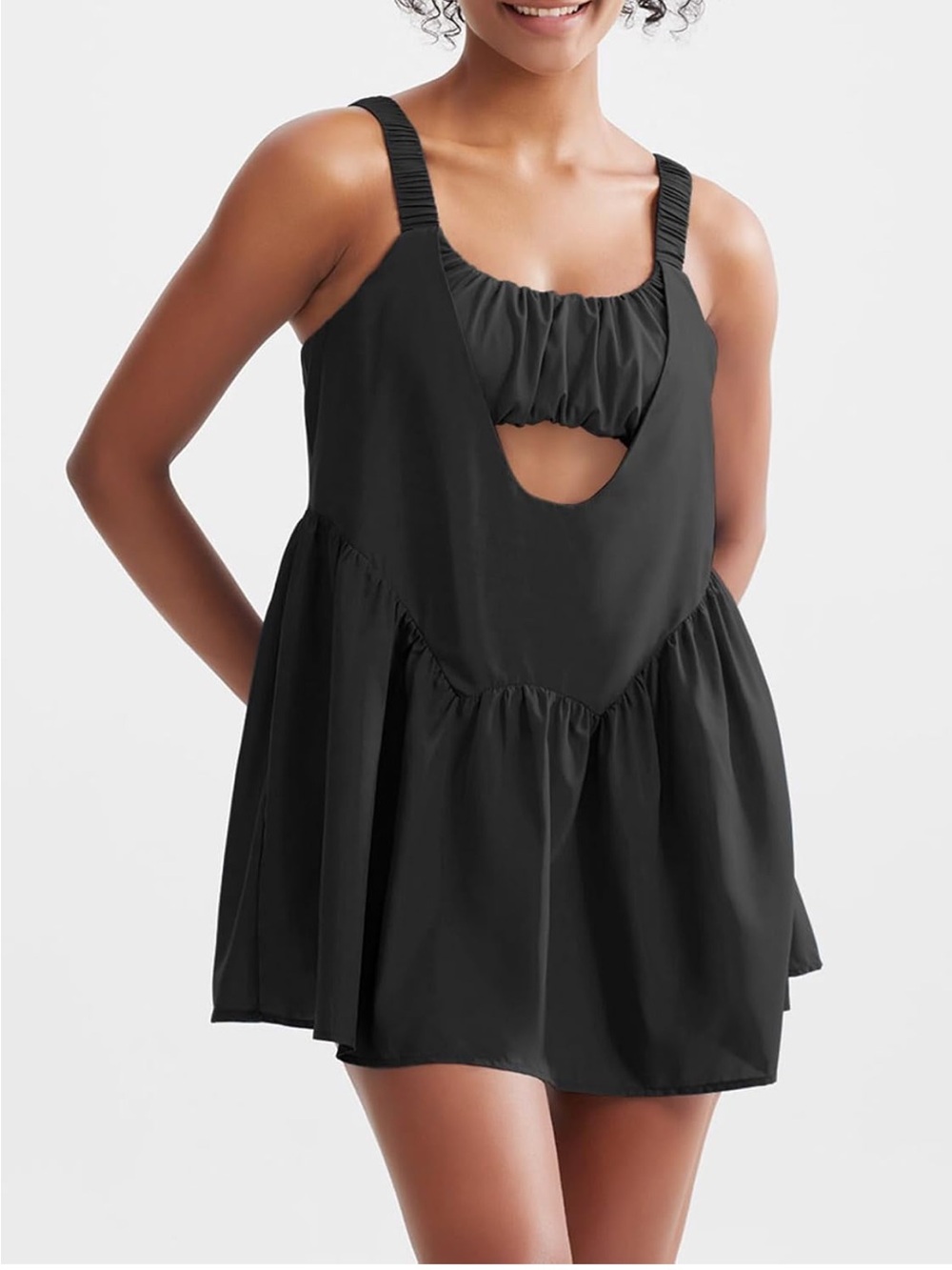 Women’s Black Sleeveless Tennis & Golf Athletic Dress with Built-In Bra M BNWOT
